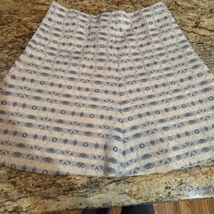 EUC J. Crew Jacquard Metallic Embroidered Flare Skirt 2